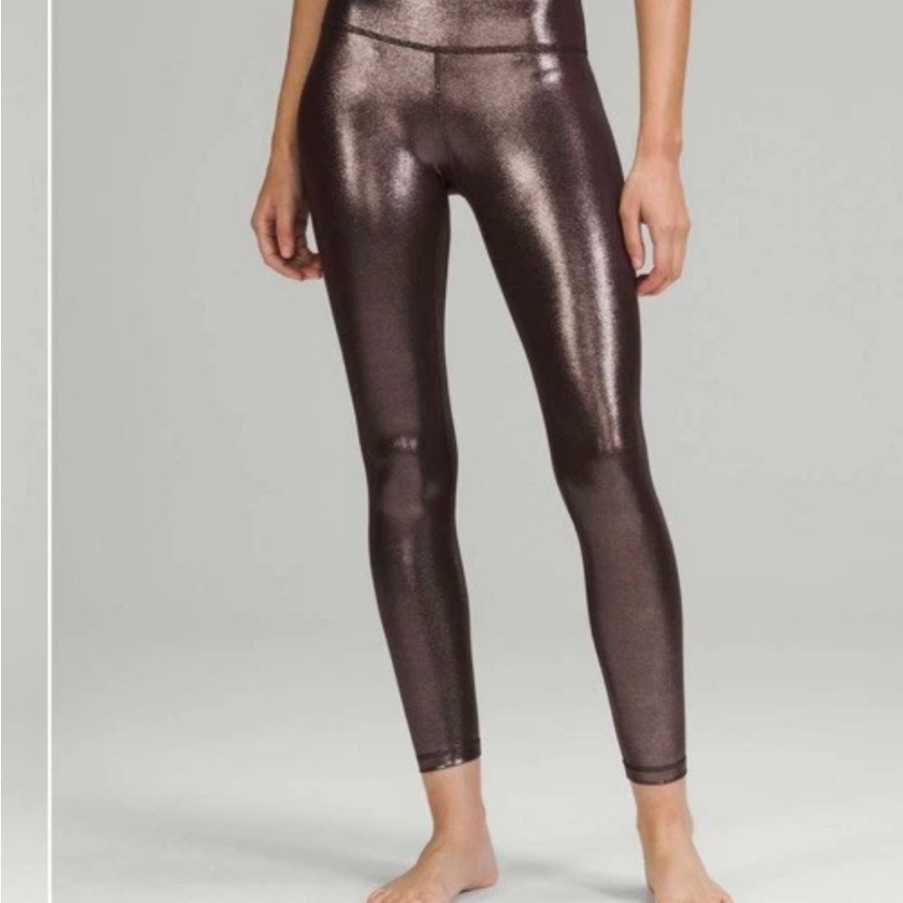 Lululemon Athletica Silver High-Waisted Leggings